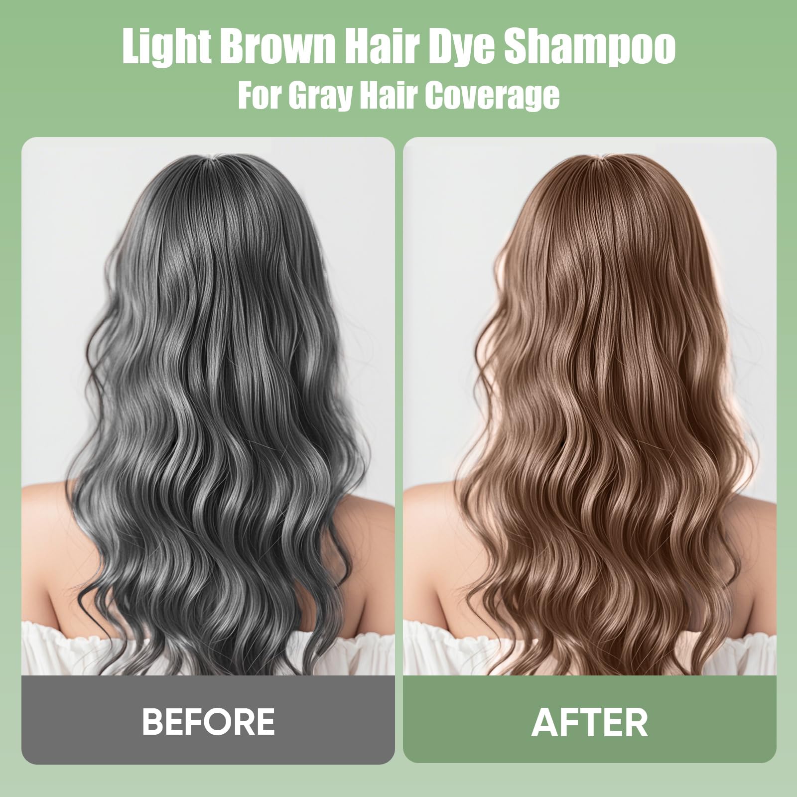 FARNDU Light Brown Hair Dye Shampoo 3-in-1 with Argan Oil – 10–15 Min Gray Coverage | DYEING 221 BC