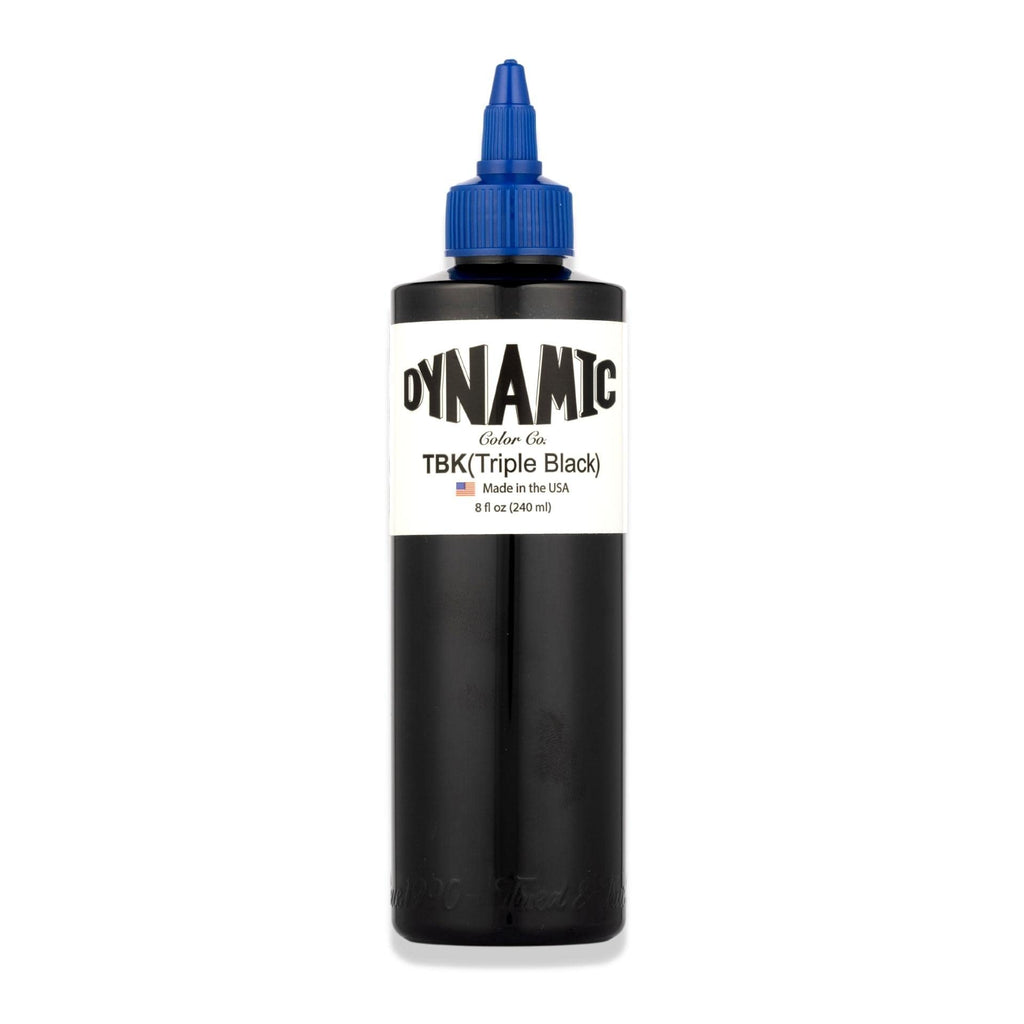 Dynamic Color Co Triple Black Ink Bottle 8oz – Deep Black Tattoo Ink