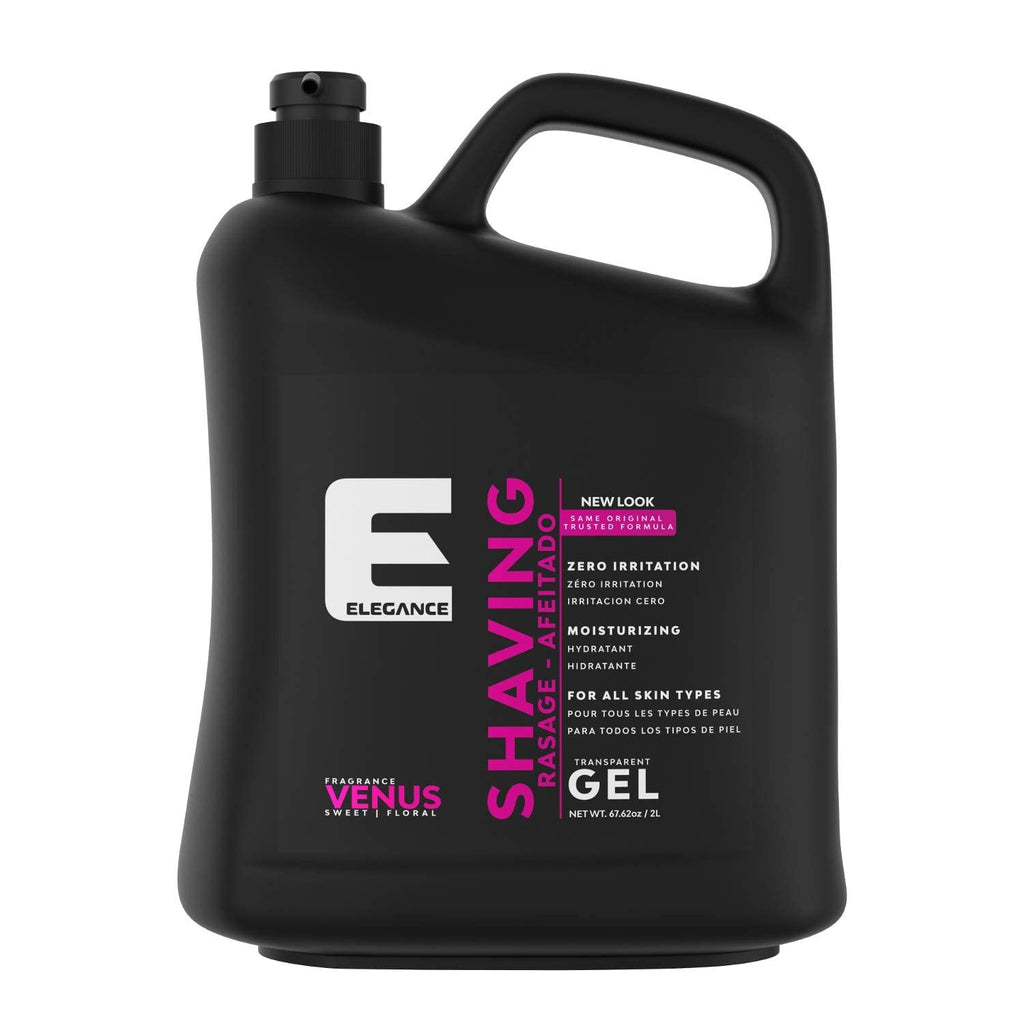 E Elegance Transparent Shaving Gel – Sweet Venus Fragrance, Smooth Irritation-Free Shave (4.2 lb)