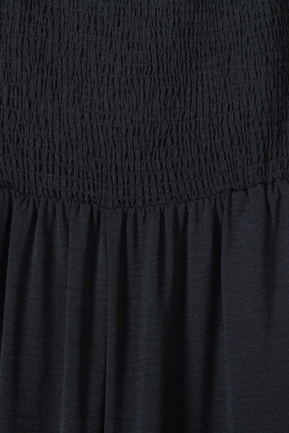 Smocked Square Neck Wide Leg Jumpsuit Women UK
