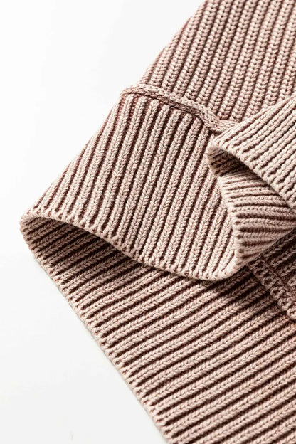 Stonewash Patchwork Knit Open Cardigan Women UK
