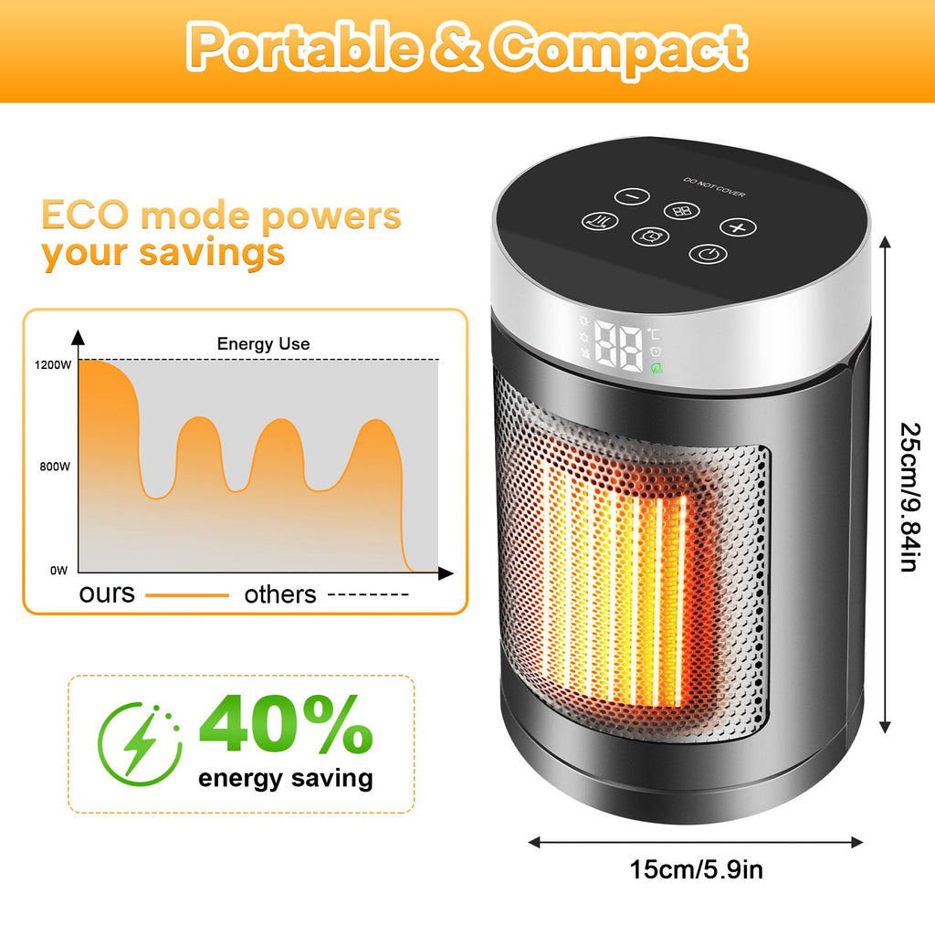 Warm Air Blower Household Touch Screen Remote Control Heater
