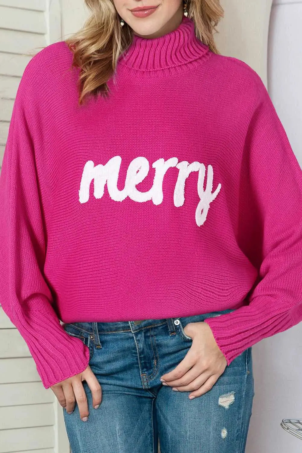 Fiery Red High Neck Sweater for a Stylish Christmas