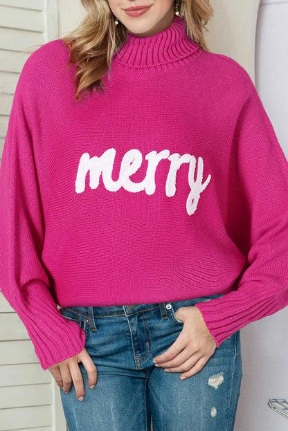 Fiery Red High Neck Sweater for a Stylish Christmas