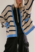 Urban Stripe Loose Cardigan Women UK