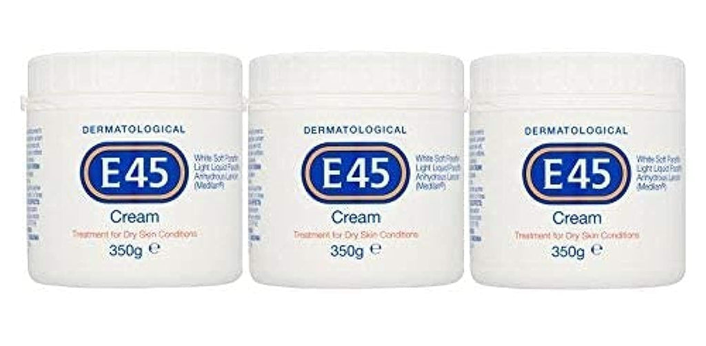 E45 Dermatological Cream – 350g Pack of 3 for Dry Skin