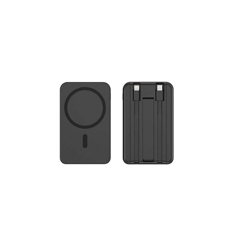 Power Bank Two-way Super Fast Charge Magnetic Portable Wireless Power Bank With Line