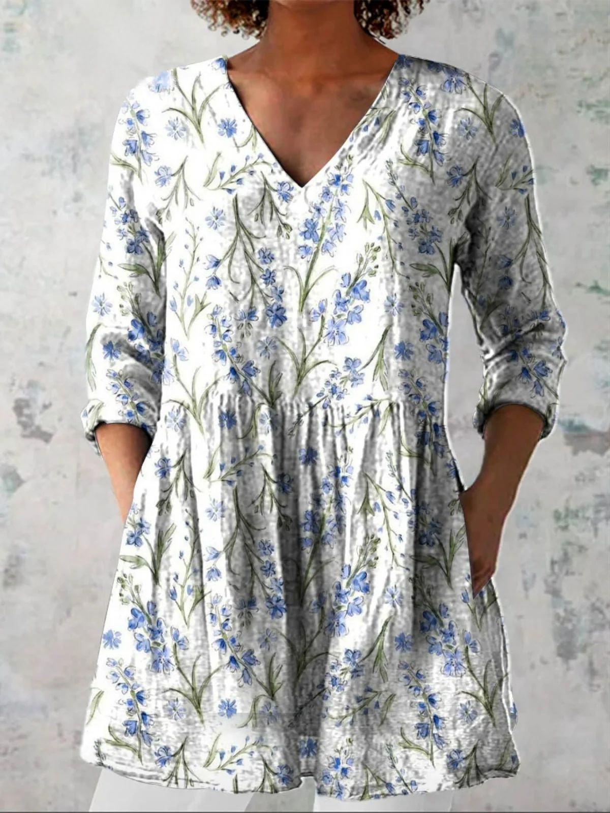 Female Creative Fish Pattern Vacation Style Dress