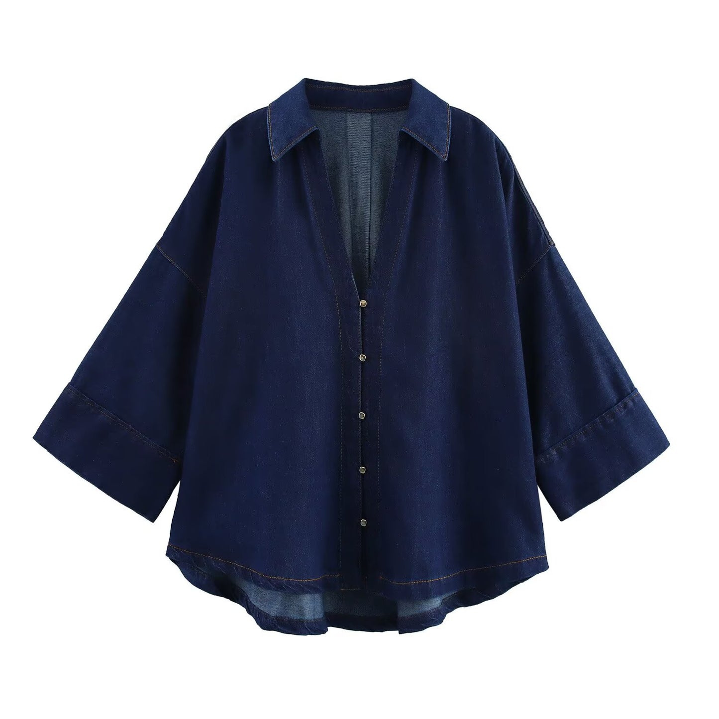 Women's Summer New Denim Shirt High Waist Jeans