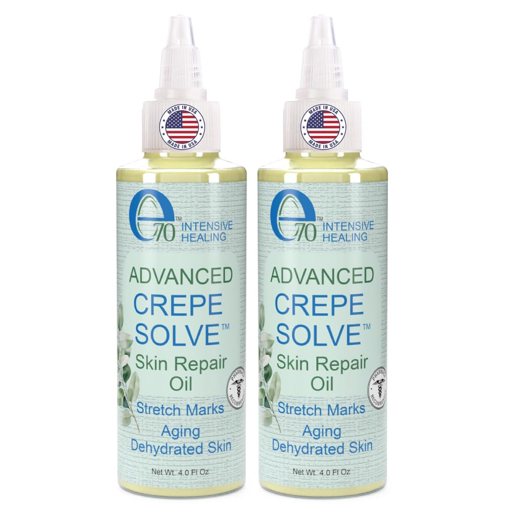 e70 Advanced Firming Oil for Crepe Skin (2 Pk, 4 Fl Oz Each) – Natural Oils, Licorice Root & Chamomile, Made in USA