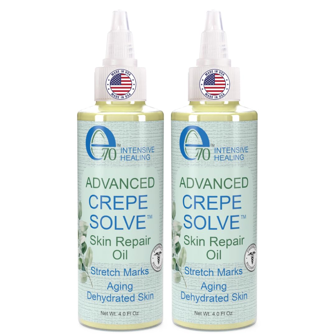 e70 Advanced Firming Oil for Crepe Skin (2 Pk, 4 Fl Oz Each) – Natural Oils, Licorice Root & Chamomile, Made in USA