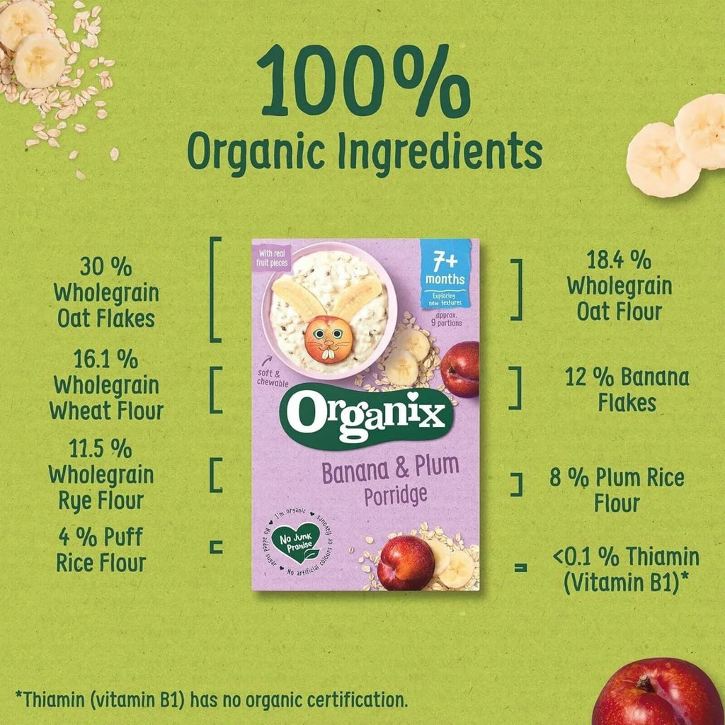 Organix Banana & Plum Porridge 7+ months 200g