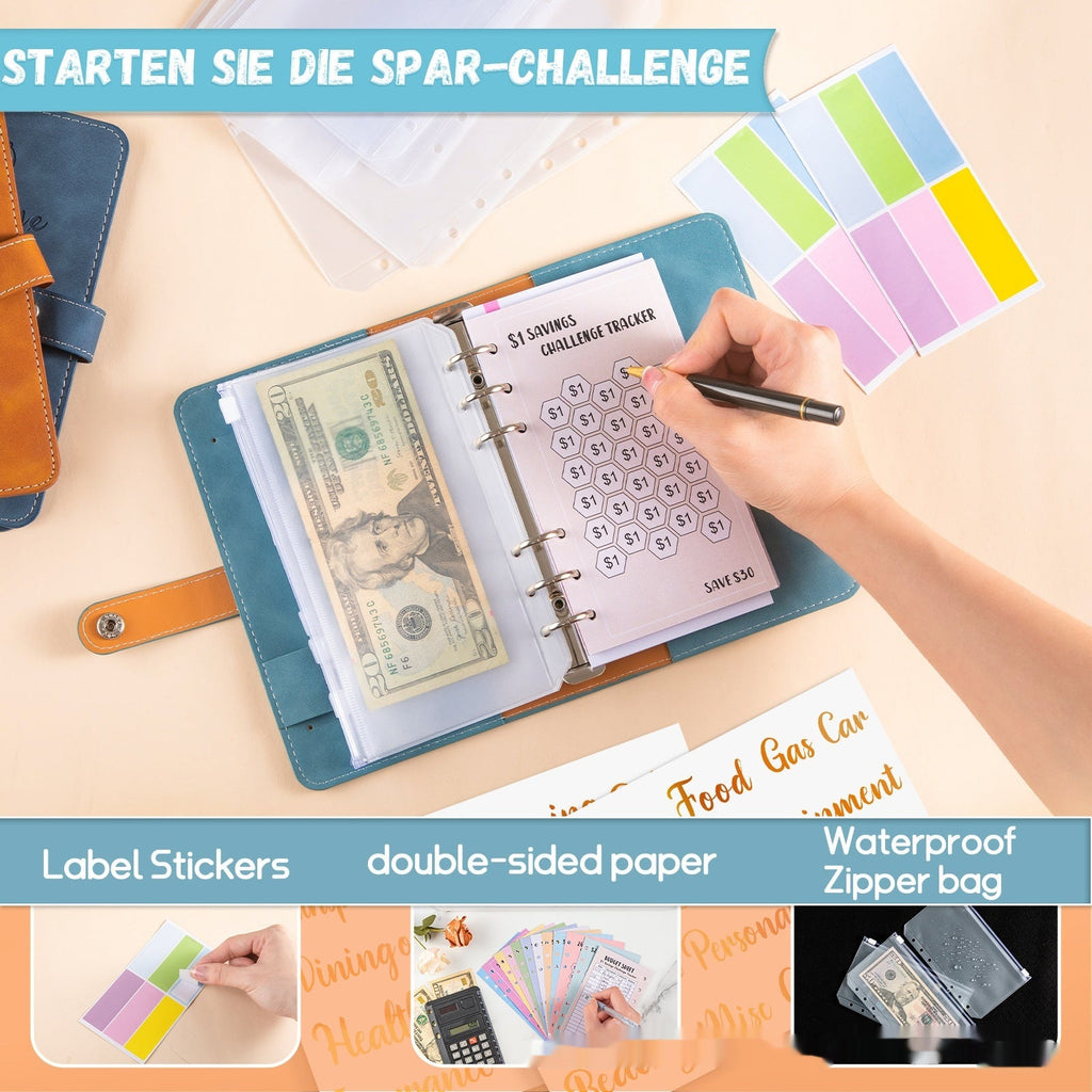 Saving Challenge A6 Loose-leaf Notebook