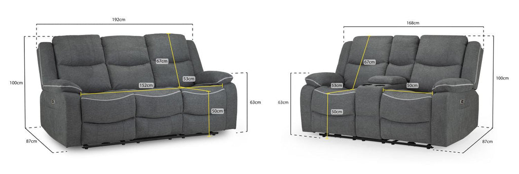 Harald  Electric Recliner Sofa Set: Luxurious 3+2 Seater for Ultimate Comfort
