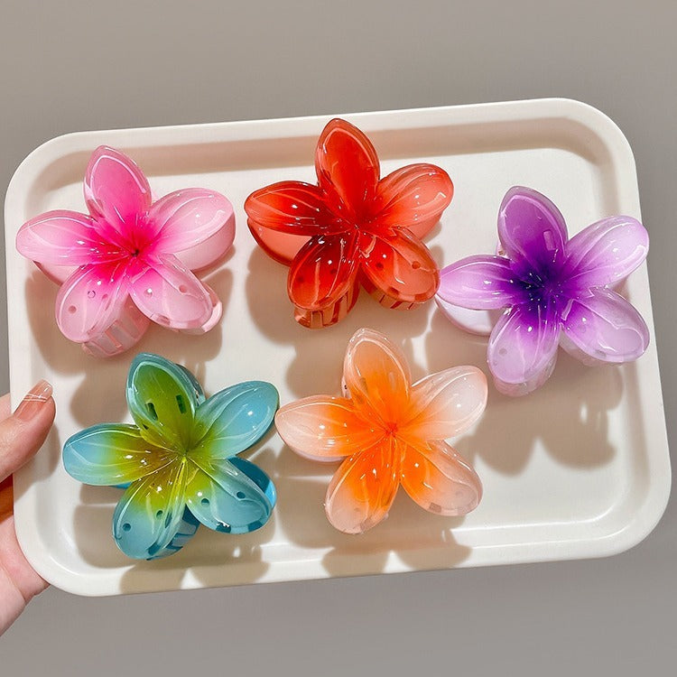 High Sense Plumeria Rubra Seaside Holiday Barrettes