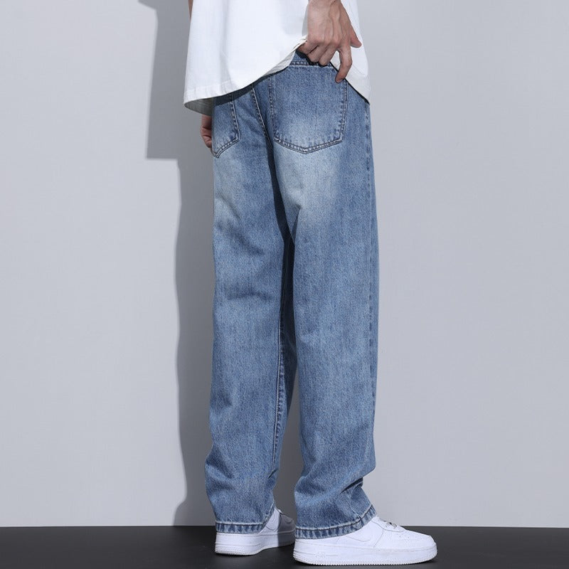 Fleece Lined American Style Retro Mens Straight Leg High Street Pants