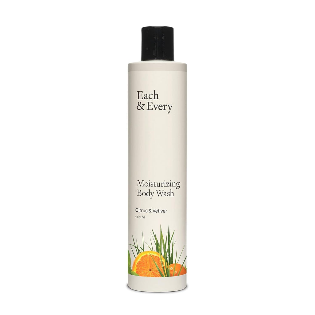 Each & Every Sensitive Skin Body Wash – Citrus & Vetiver | All-Natural, Paraben-Free, Cruelty-Free (10 oz)