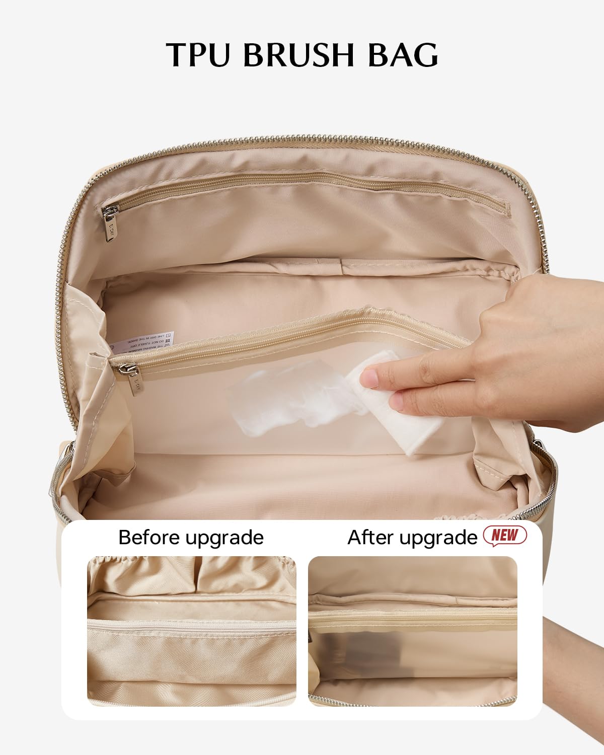EACHY Personalized Makeup Bag – Travel Cosmetic Case with Zipper & Handle