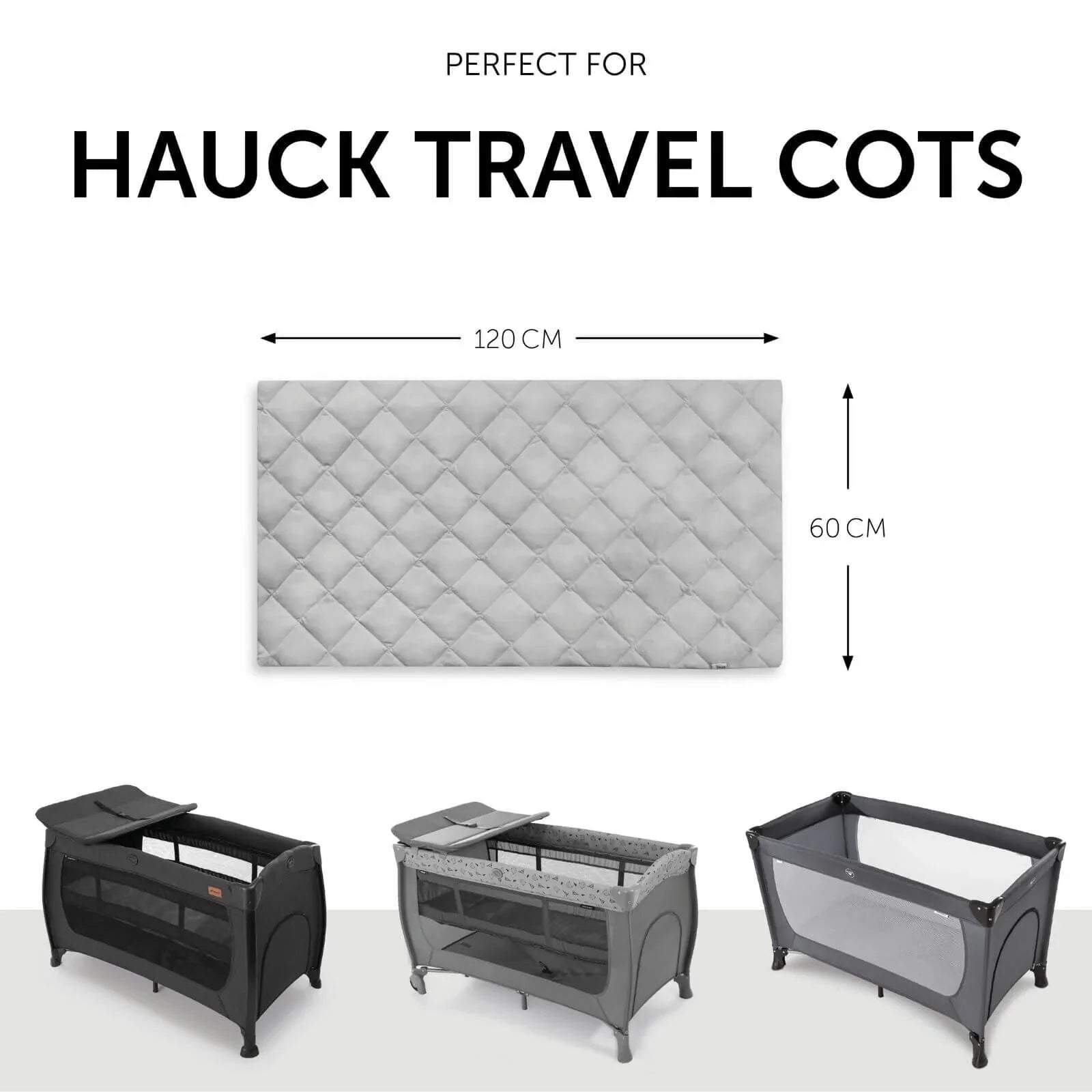 Hauck Bed Me Travel Cot Fitted Sheet 120x60cm - Beige