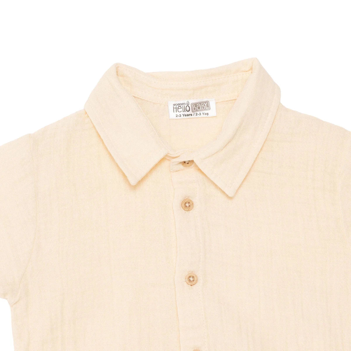 HelloBaby Turn-Up Muslin Baby Shirt & Shorts Set (6-9 Months to 4-5 Years)