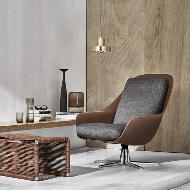 Herton Lounge Chair And Ottoman, Swivel Armchair