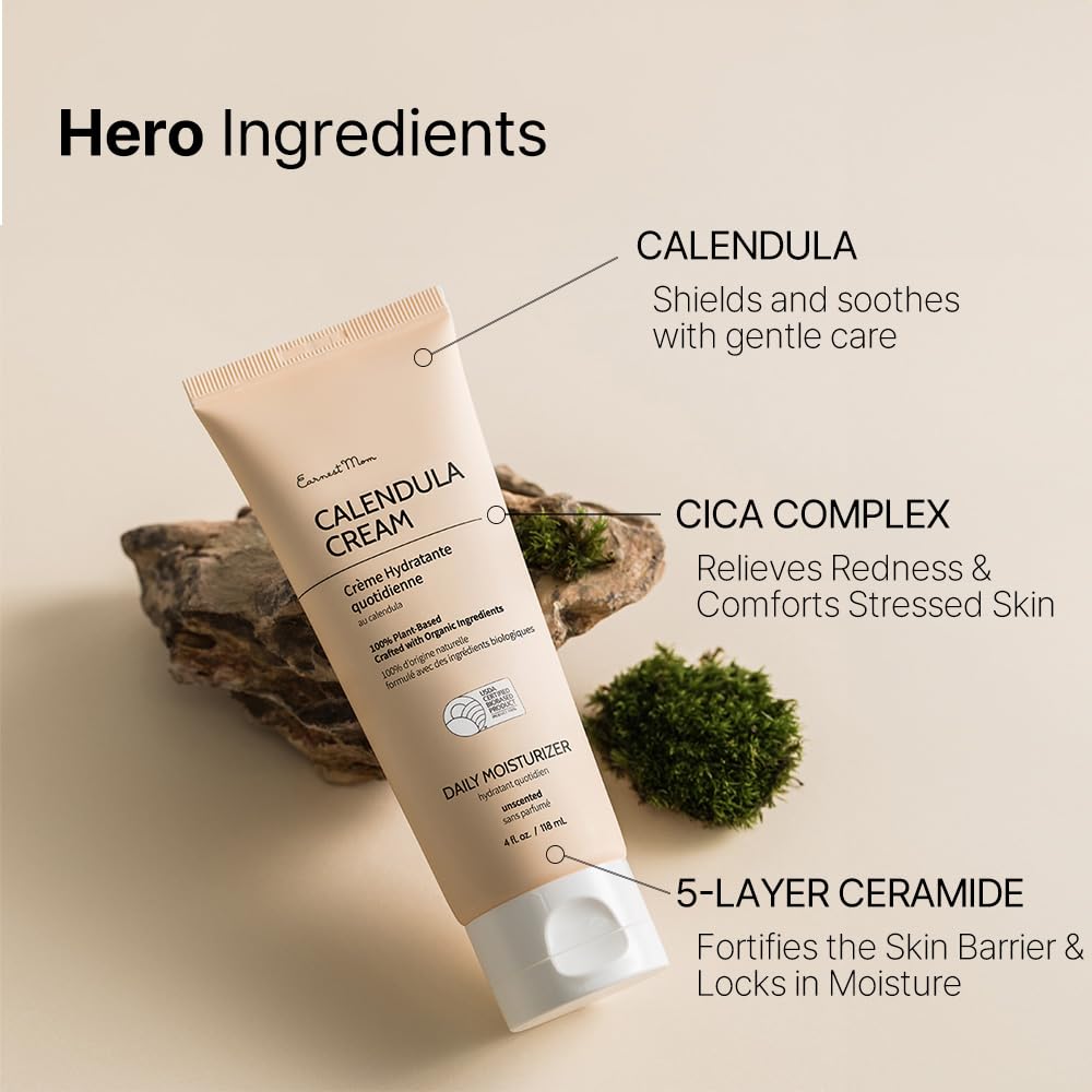 Earnest Mom Calendula Cream | Gentle Plant-Based Moisturizer
