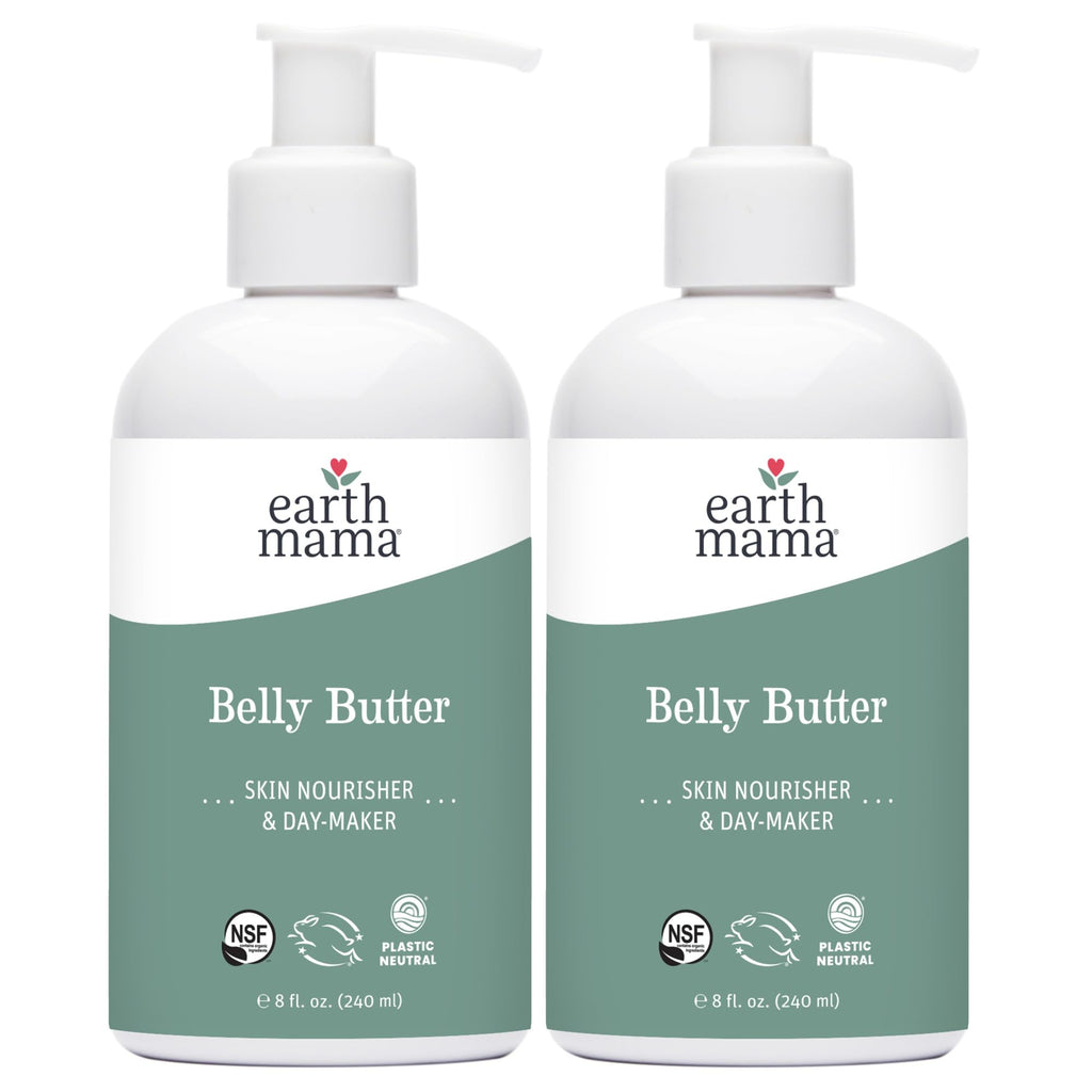 Earth Mama Belly Butter – Fragrance-Free Maternity Moisturizer (8 oz) 2-Pack