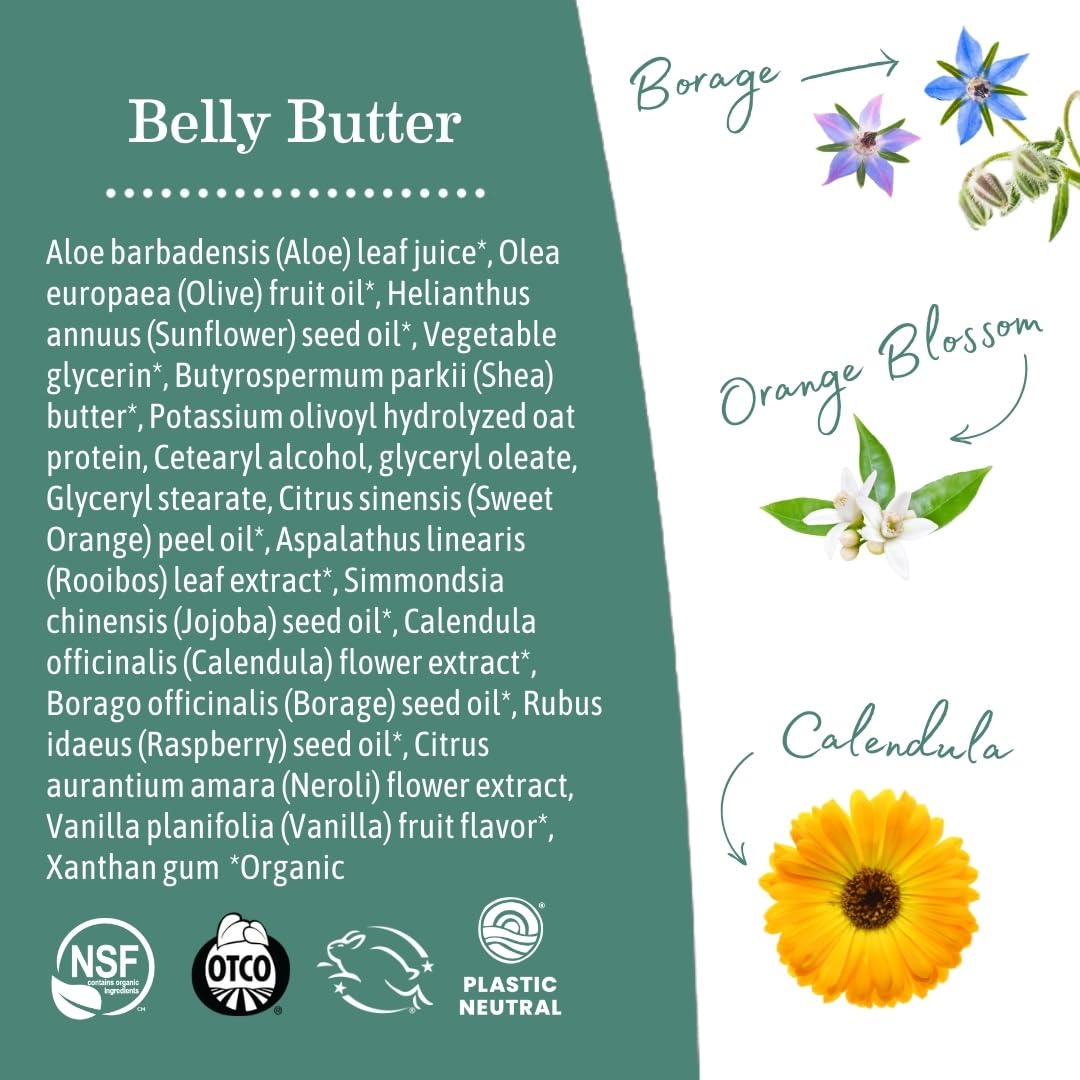 Earth Mama Belly Butter – Fragrance-Free Maternity Moisturizer (8 oz) 2-Pack