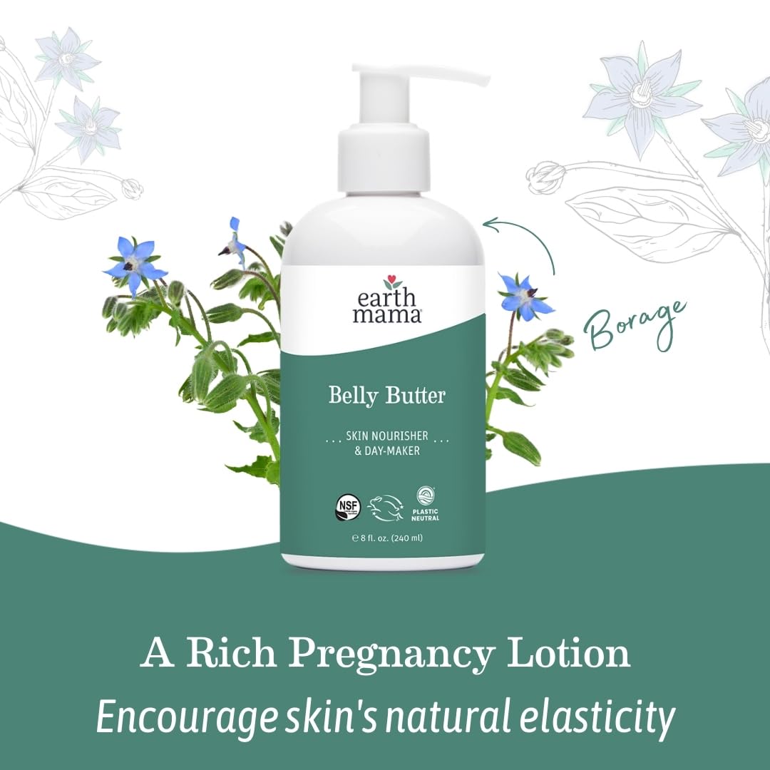 Earth Mama Belly Butter – Fragrance-Free Maternity Moisturizer (8 oz) 2-Pack