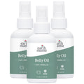 Earth Mama Belly Oil for Dry Skin — Calendula Skin Care Moisturizer for Pregnancy & Postpartum, 4 oz (3-Pack)