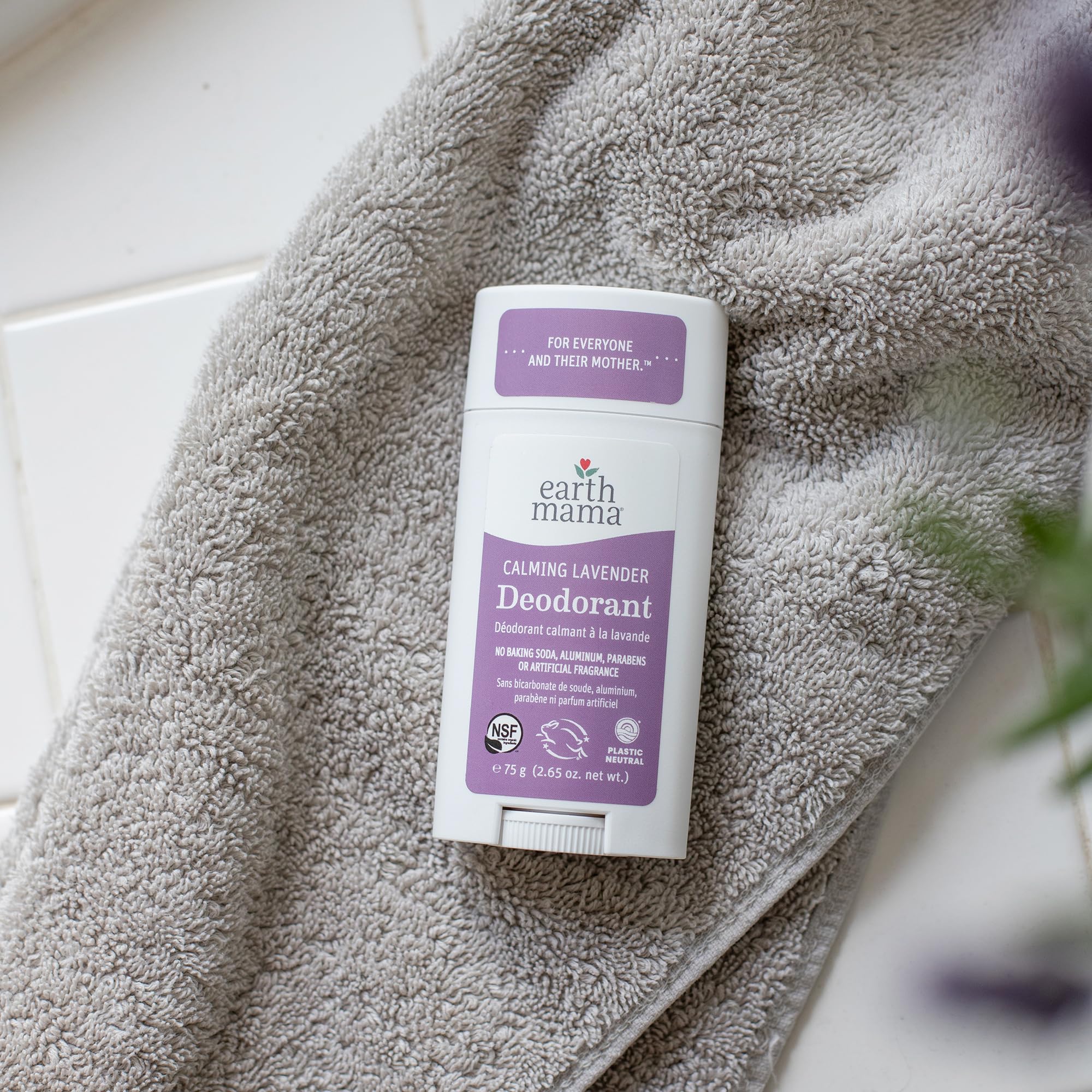 Earth Mama Calming Lavender Deodorant – Aluminum-Free, Safe for Sensitive Skin, Pregnancy & Nursing