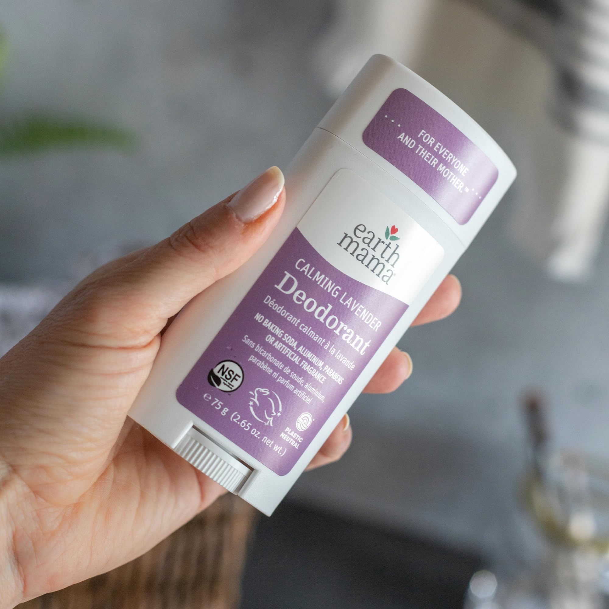 Earth Mama Calming Lavender Deodorant – Aluminum-Free, Safe for Sensitive Skin, Pregnancy & Nursing