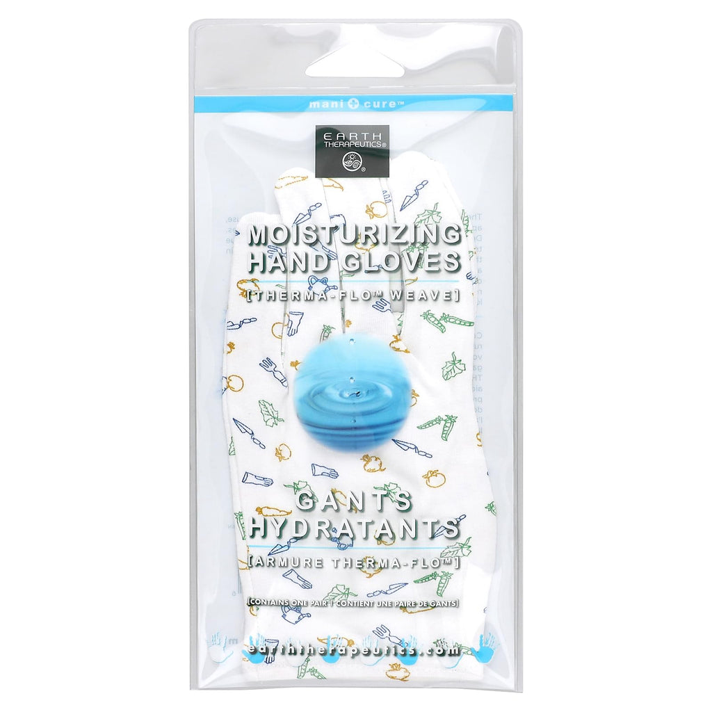 Earth Therapeutics Beauty Gloves Garden Print – Overnight Hand Therapy (1 Pair)