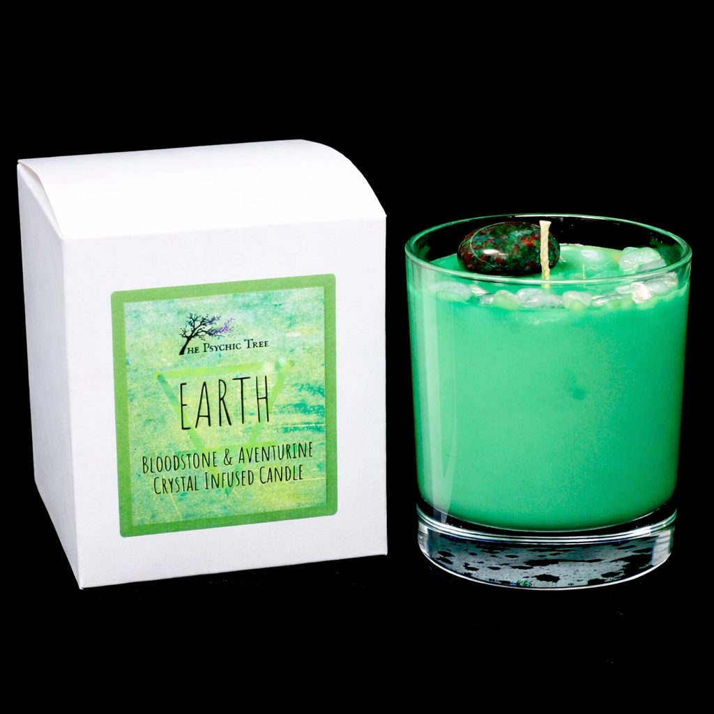 Earth Elements - Crystal Infused Scented Candle