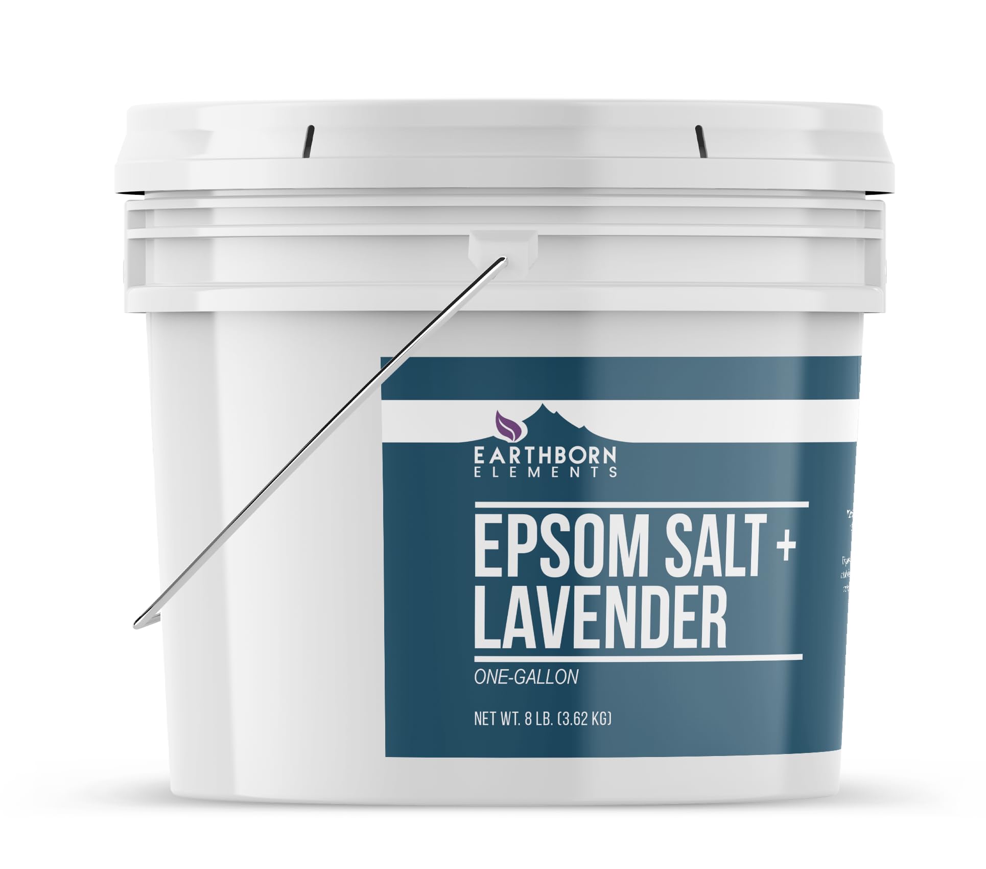 Earthborn Elements Lavender Epsom Salt – Pure Lavender Bath Salt Infused with Essential Oil (1 Gallon)