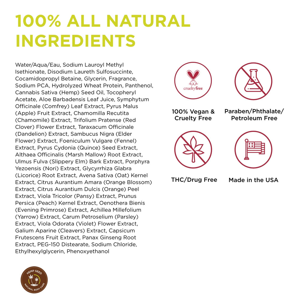 Earthly Body Hemp Seed Bath & Shower Gel – Isle of You | 8 oz | Vegan, Cruelty-Free