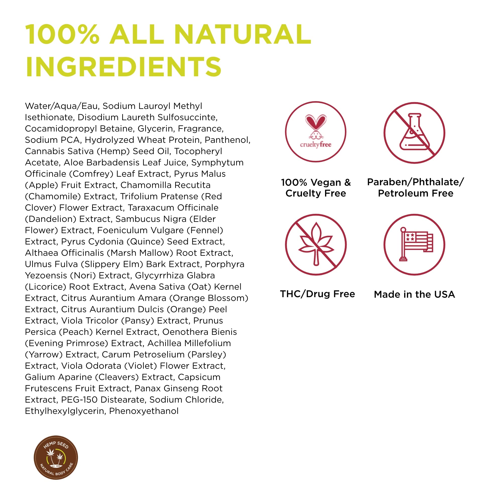 Earthly Body Hemp Seed Bath & Shower Gel – Isle of You | 8 oz | Vegan, Cruelty-Free