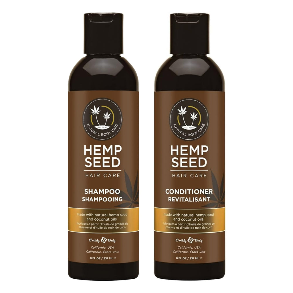 Earthly Body Hemp Seed Shampoo & Conditioner Bundle – Naked in the Woods (8 oz each)