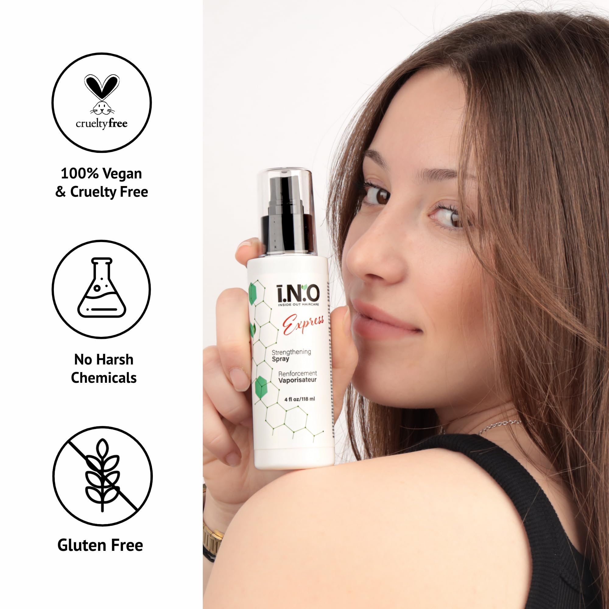 Earthly Body Inside Out Haircare Strengthening Express Spray – 4 fl oz | Vegan & Cruelty-Free
