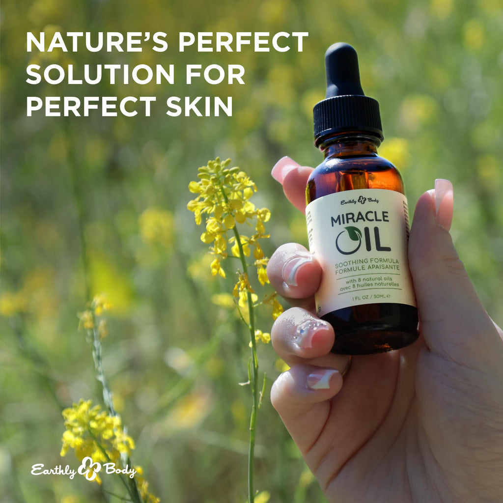 Earthly Body Miracle Oil 3-Pack – 100% Natural Tea Tree & Hemp Seed Oils