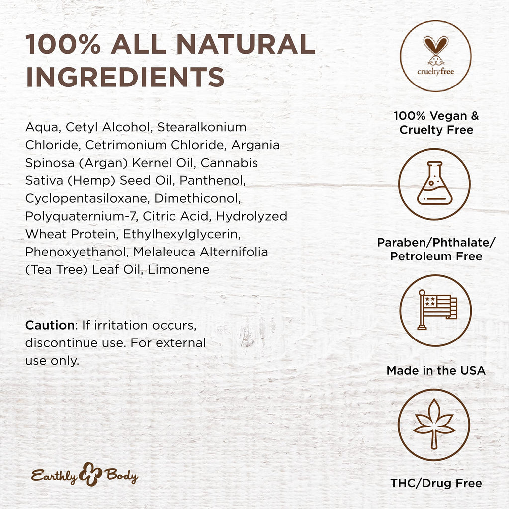 Earthly Body Miracle Oil Shave Cream (Pack of 2) – 16 oz each | Tea Tree, Hemp Seed & Argan Oils | Vegan & Cruelty-Free
