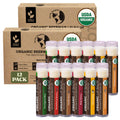 Earth's Daughter USDA Organic Lip Balm 12-Pack (2x6) – Fruit Flavors, Beeswax & Coconut Oil