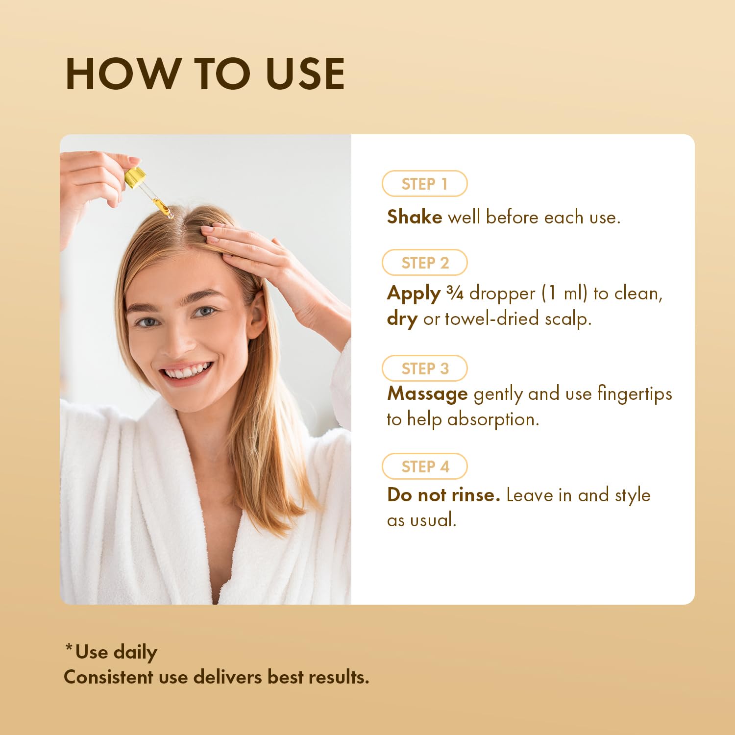 EarthShine Hair Growth Serum Scalp Treatment – Rosemary, Multi-Peptide & Caffeine for Thinning Hair – 2-Pack