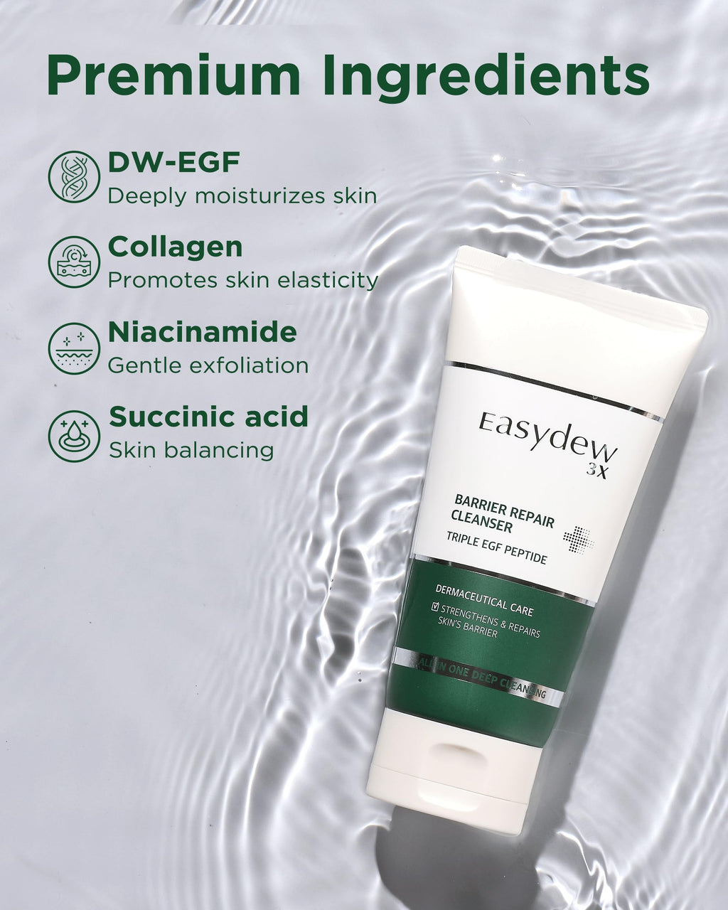EASYDEW Barrier Repair Cleanser – Deep Pore Cleansing & Skin Barrier Support