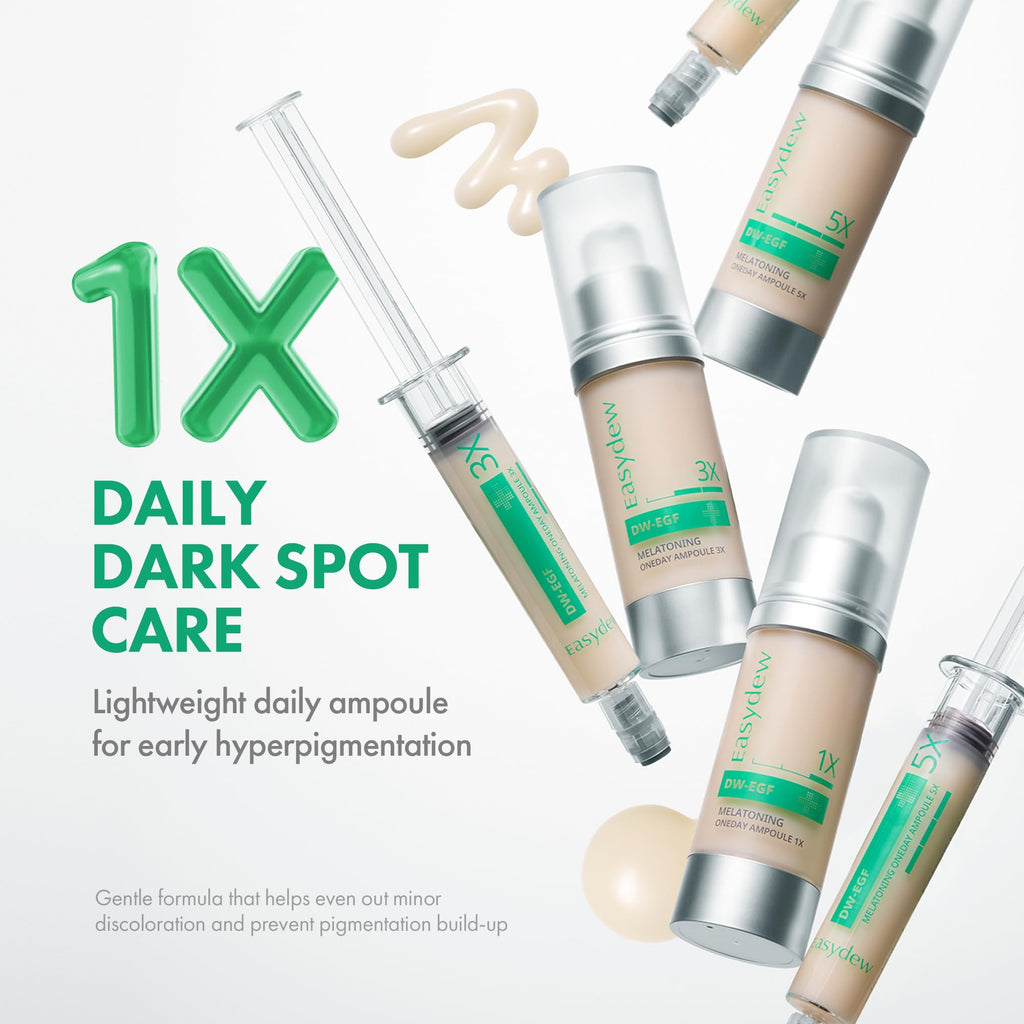 Easydew DW-EGF Melatoning Ampoule 1X | Hydrating Dark Spot Serum with Niacinamide & Glutathione