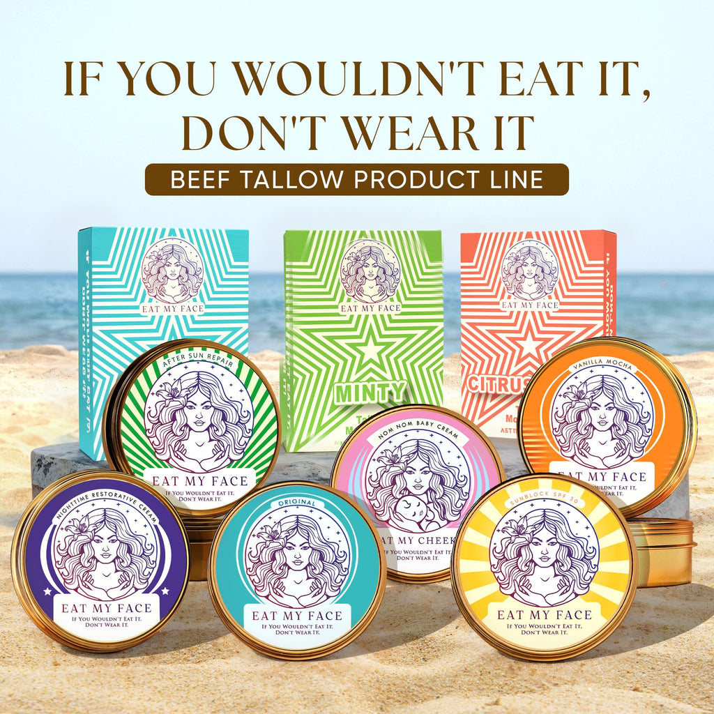 Eat My Face Organic Beef Tallow Sunscreen SPF 30 | Reef Safe, Non Nano Zinc Oxide