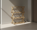 Modern 4-Tier Bamboo Shoe Rack Foldable Eco-Friendly Bamboo Storage