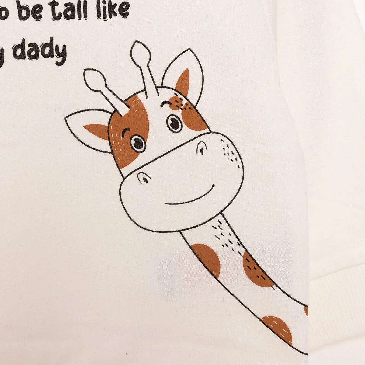 HelloBaby Baby Boy Basic Giraffe Printed Sweatshirt - Ecru