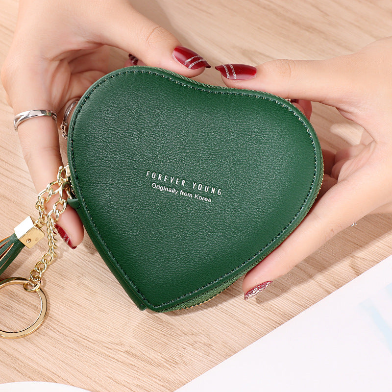 Personalized Key Chain Lovely Heart-shaped Coin Bag