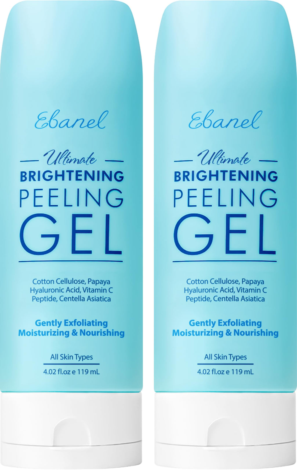 Ebanel 2-Pack Brightening Peeling Gel – Gentle Facial & Body Exfoliator